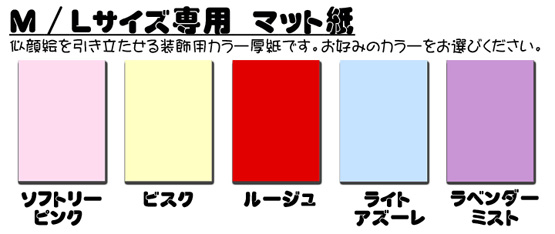 額縁の内側に入る厚紙のカラーサンプル